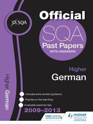 cover image of SQA Past Papers 2013 Higher German